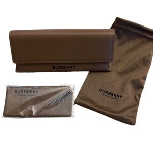 BURBERRY Sunglass Case, Cleaning Cloth, & Pouch